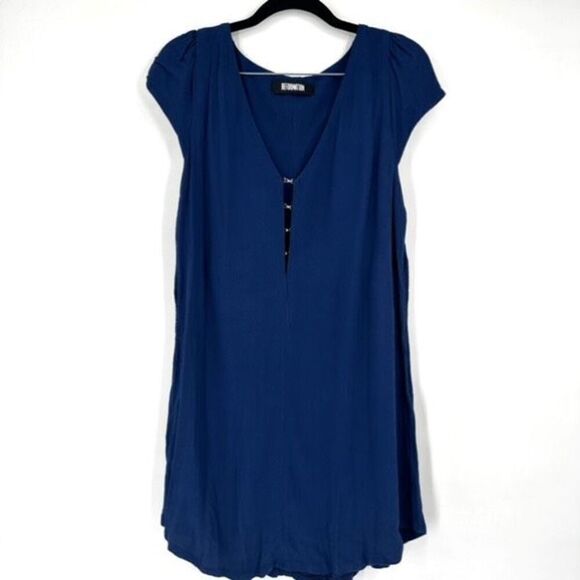 Reformation‎ Elton Dress in Peacock Blue Size Medium Shift Easy Loose Fit - Picture 2 of 13